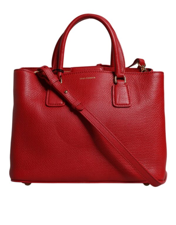 Dolce & Gabbana Rote Kalbsleder-Umhängetasche mit oberem Griff