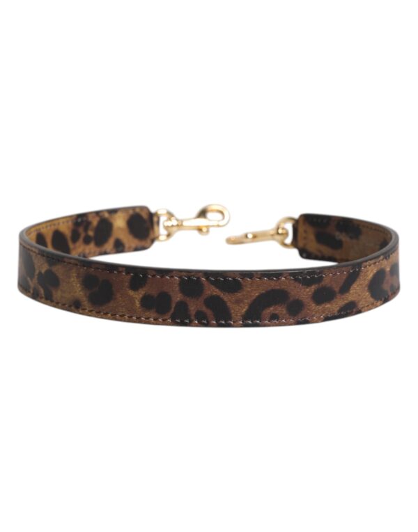 Dolce & Gabbana Braune Leopardentasche aus Kalbsleder mit Schulterriemen