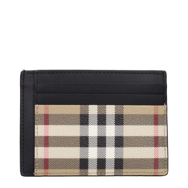 Burberry Beige Stoff Kartenhalter