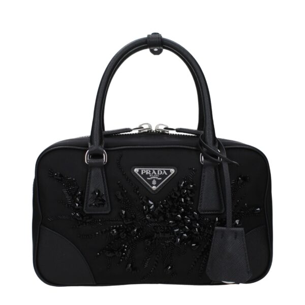 Prada Schwarze Stoffhandtaschen