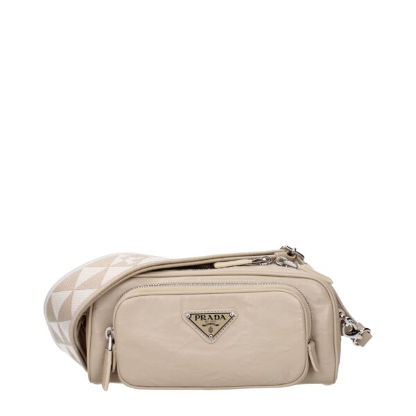 Prada Beige Leder Crossbody-Taschen